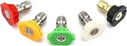 5 Pack, Pressure Washer Spray Nozzle Tips, 1/4 Inch, 2.5 GPM