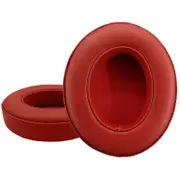 Breathable Leather Headphone Covers - 2 Pack for Beats Studio 2 / 3 - Red Sheepskin