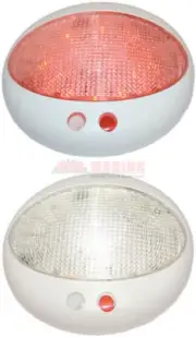 Marine LED Dual Red / White Cabin Light With Switch & Dimmer 12v 24v Caravan