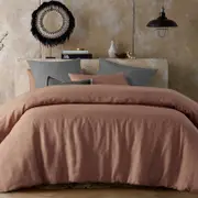 Vintage Design Homewares Hemp Hazelnut Quilt Cover Set