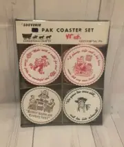 45 Vintage Souvenir Coasters Gettysburg, PA. Conestoga Crafts Multi Styles.