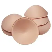 3 pairs Round Soft Bra Inserts Pads Removable Sport Bra Cups inserts B/C Beige