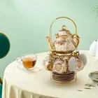 Porcelain Tea Set Coffee Cup/teacup, Saucer, Spoons, Teapot and