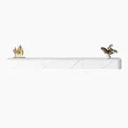 Floating TV Unit Rock Panel Floating TV Shelf, Wall-Mounted TV Console,Floating Entertainment Shelf,Floating Shelf for Under TV,Modern Floating TV Stand with Storage and Drawers for Living Room Bedroo