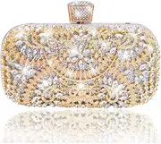 [BLAZDEVE] Women Rhinestone Evening Clutch Bag, Sparkly Crystal Clutch Bag, Glitter Sequin Bridal Purse Evening Handbag for Wedding Prom Party Banquet