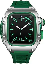 For Apple Watch Band 44mm 45mm Titanium Alloy Protective Case For iWatch S9 8 7 6 5 4 Modified Watch Strap
