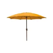 2.5m Round Market Outdoor Umbrella Patio Garden Beach Sunshade Canopy - Yellow