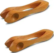 2 Pieces Wooden Musical Spoons Folk Percussion Instrument Natural Traditional Percussion Spoons