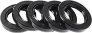X AUTOHAUX Universal Oil Seal TC Double Lip W Steel Spring Seal Ring Rotary Shaft Seal 38x58x10mm High Pressure Nitrile Rubber Black 5 Pcs