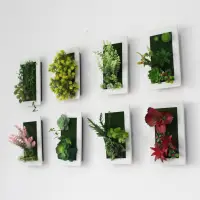 在飛比找松果購物優惠-仿真多肉植物壁飾3d立體假花壁掛牆面裝飾花草綠植創意客廳背景