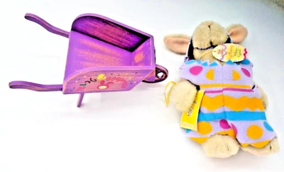 Hoppy VanderHare Walking in Eggshells and Wheel Barrel Wagon