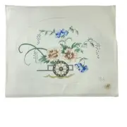 Julie Hand Painted Needlepoint Canvas Floqwea in Wheelbarrow 75A