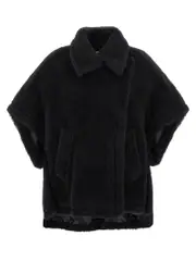 [Max Mara] Max Mara-Tebe1 Mantelle Nero-Donna OS
