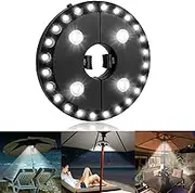 EZONEDEAL Patio Umbrella Lights, 28 LED Lights 3 Brightness Mode Cordless, 200 lumens Cool White Battery Operated, Umbrella Pole Light for Patio Umbrellas, Camping Tents Or Outdoor Use