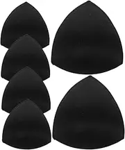 Anneome Comfortable Swimwear Inserts Removable Chest Pads for Bras Soft Silicone 3 Pairs Black