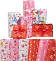 12 Sheets Gift Wrapping Paper Set 70 * 50cm Gift Decorative Paper for Christmas Birthday Valentine's Day Mother's Day Holidays