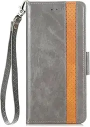 [SYSSRQMS] Wallet Case for Nokia XR21, Business Style for Nokia XR21 Leather Case, Non-Slip flip Phone Cover for Nokia XR21 Grey