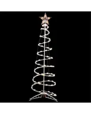 Northlight 4ft Lighted Spiral Cone Tree Outdoor Christmas Decoration NoSize White