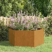Raised Garden Bed, Elevated Planter Box Plant Container Rusty 90x90x45 cm Corten Steel