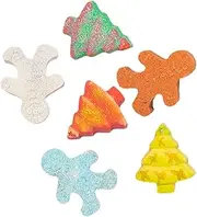 Gingerbread Man Bath Salts Balls Set Christmas Scented Aroma Bath for Soaking Foot Bath Spa Day