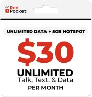 Unlimited Data + 5GB Hotspot, Free SIM Card for At&T-Compatible Phone