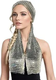 Munyee Hua Sparkly Head Scarf for Women Bling Hats