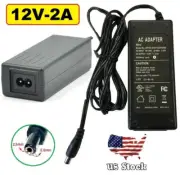 12V 2A 24W UL certified AC / DC Adapter Power Supply US Plug 2.5 x 5.5mm Tip