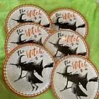 Cynthia Rowley Halloween The Witch is In Appetizer Plates Melamine Plates