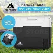 50L Portable Fridge with Wheels Freezer Cooler for Picnic Car Caravan Camping