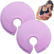 Soft Gel Breast Therapy Pads for Breastfeeding & Pumping, Hot Cold Breast Ice Pack, Nursing Pain Relief (Purple)