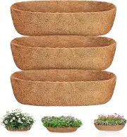 Proxima Direct 3 Pack 24 Inch Coco Liners for Planters Natural Sturdy Hanging...