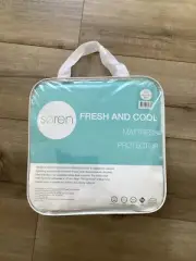 Brand New Soren Fitted White Mattress Single Protector