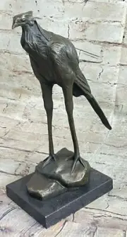 Bronze Sculpture, Hand Made Statue REMBRANDT BUGATTI STORK EXOTIC BIRD