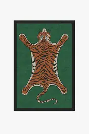 120' x 185' | Machine Washable Runner Rug | Kid & Pet Friendly | Indoor Rug | Jonathan Adler Tiger Emerald Rug | Ruggable