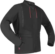 Richa Monaco Mesh WP waterproof Motorcycle Textile Jacket, black-red, Size L for Men Black Red