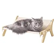 Cat Window Bed - Cat Window Perch | Household Double-sided Wooden Hammock Machine Washable Cover Hammock for Indoor Pet Window Resting Seat For All Seasons