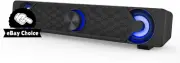 Mini LED Computer Speakers Soundbar Cool Design for Gaming Laptop Desktop