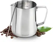 Coffee Milk Frothing Pitcher Cup 600Ml（20Oz）Steaming Pitchers Stainless Steel...