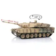 Henglong German Leopard2A6 RTR RC Tank 7.0 1/16 Barrel Recoil Metal Track 3889