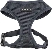 Puppia Soft Mesh Dog Harness, Grey, Medium (PDCF-AC30-GY-M)