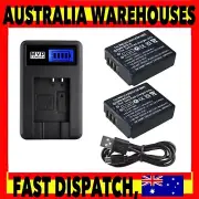 2x CGA-S007E Battery And Charger For Panasonic Lumix DMC-TZ1 TZ2 TZ3 TZ15 Camera