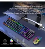 Wireless charging keyboard mouse gaming glowing keyboard set