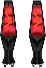 Turn Signal Indicator Motorcycle Turn Signal Light Double-sided Blinker Amber Turn Signals Built Flasher Relay Flashing Light LED Indicators Stop Lamp (Size : 2 pcs RED)