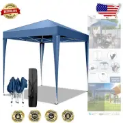 Lightweight Blue 6.5x6.5ft Pop Up Canopy with Carry Bag - Perfect for Camping