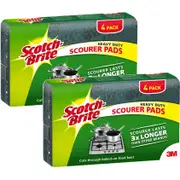 2 Packs Scotch-Brite Scourer Pads Heavy Duty Pack 4