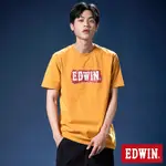 EDWIN 網路獨家 塗鴉LOGO短袖T恤-中性-黃色