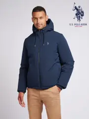 U.S. Polo Assn. Mens Blue Smart Padded Jacket (AG5082) | $346