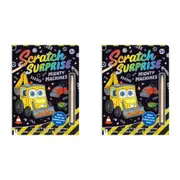 2x Kaleidoscope Scratch Surprise Mighty Machines Activity Book Art/Craft 3y+