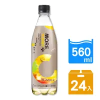 在飛比找PChome24h購物優惠-味丹多喝水MORE+維他命100氣泡水(百香果風味)560m