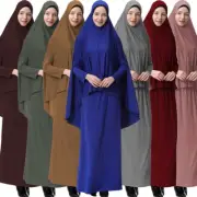 Women Overhead Muslim Khimar Hijab Prayer Dress Kaftan Robe Ramadan Burqa Caftan